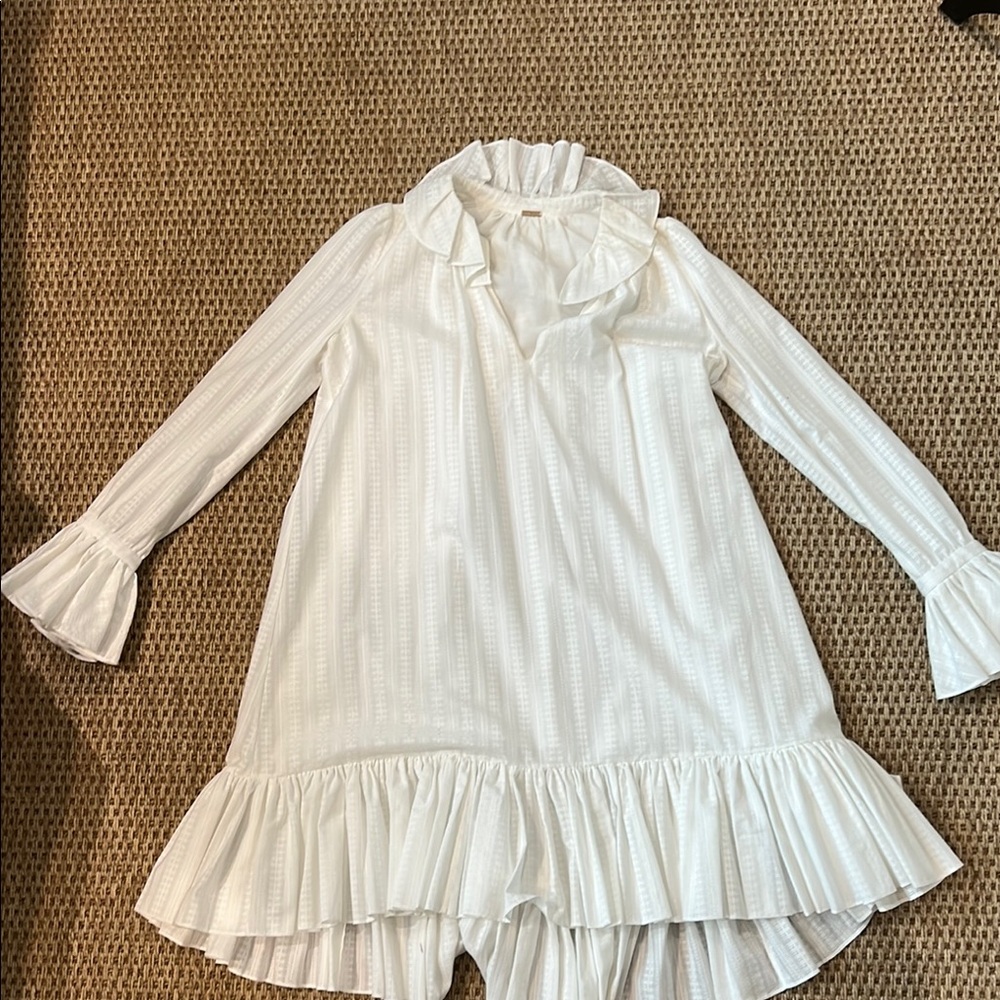 Adam Lippes White High Low Dress